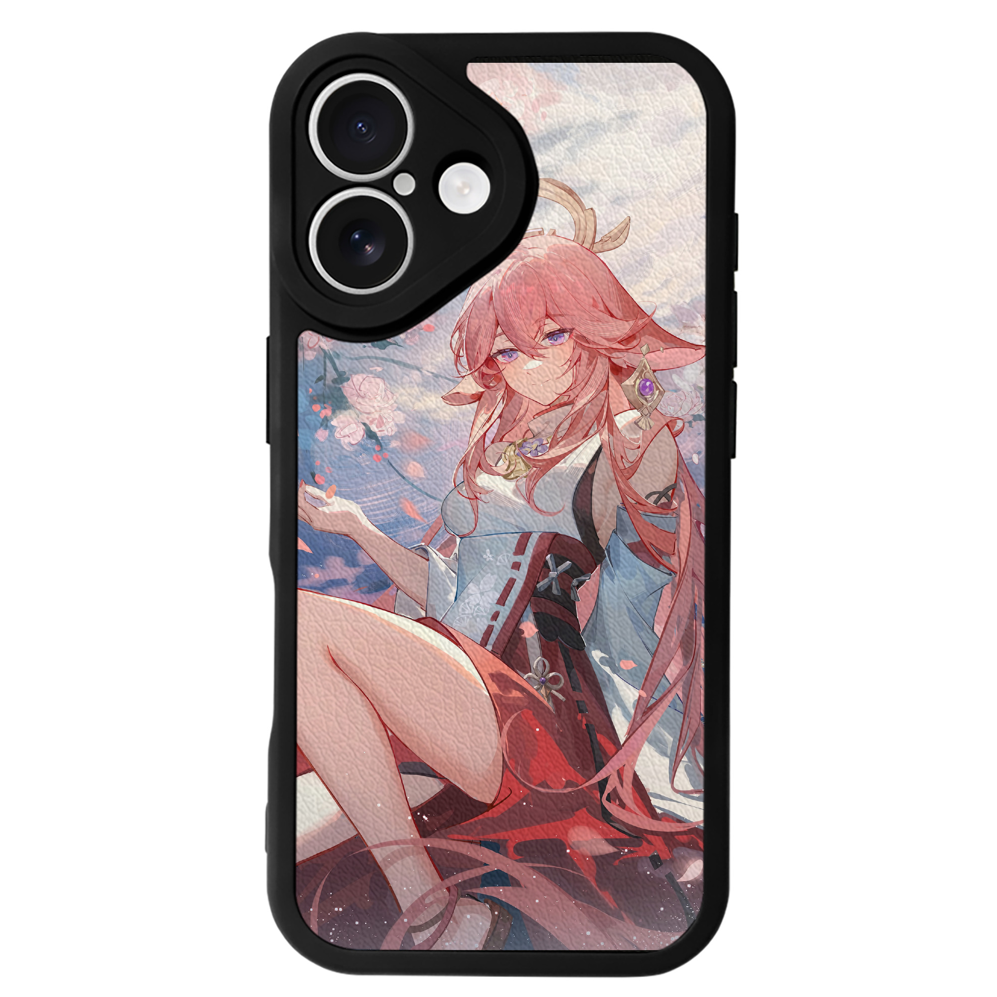 げんし神 genshin 【iPhone 16シリーズ対応】シリコンスマホケース（レザー調） 材質：シリコン